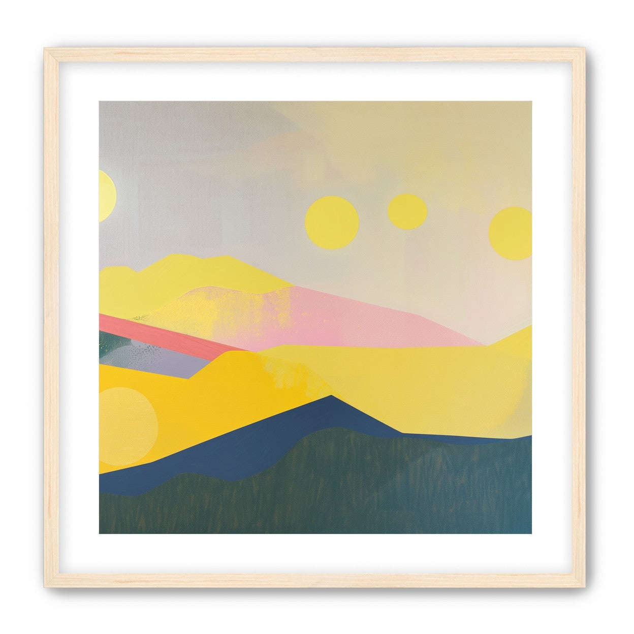 Many suns above the hills