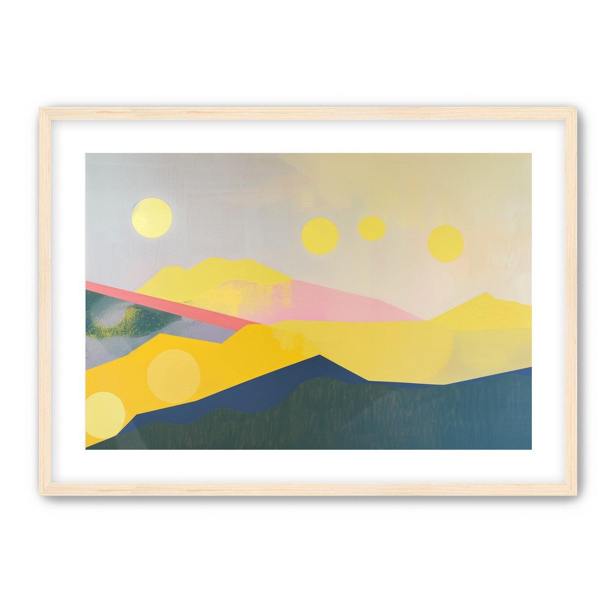 Many suns above the hills