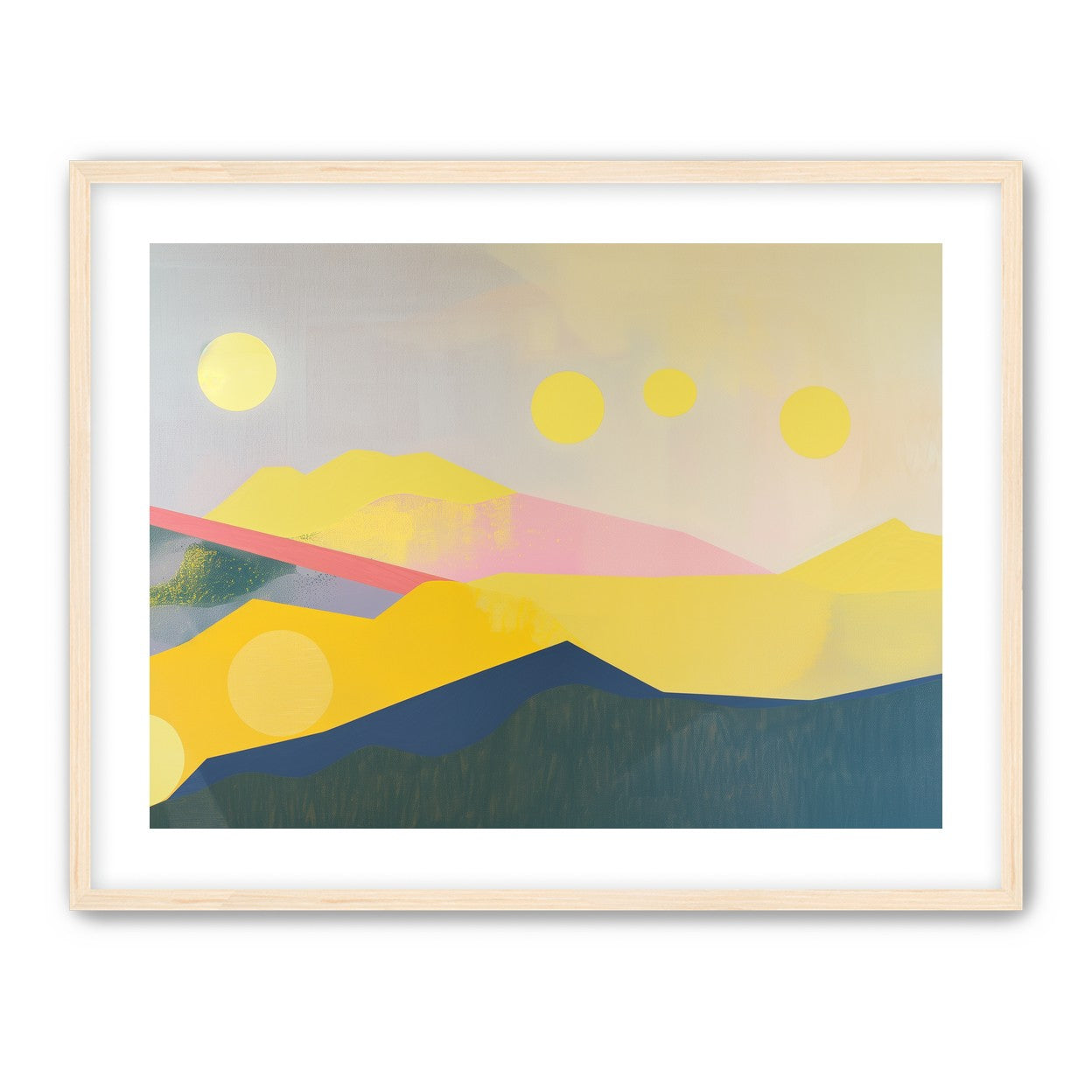 Many suns above the hills
