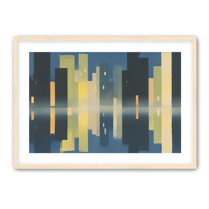 Night towers in still water