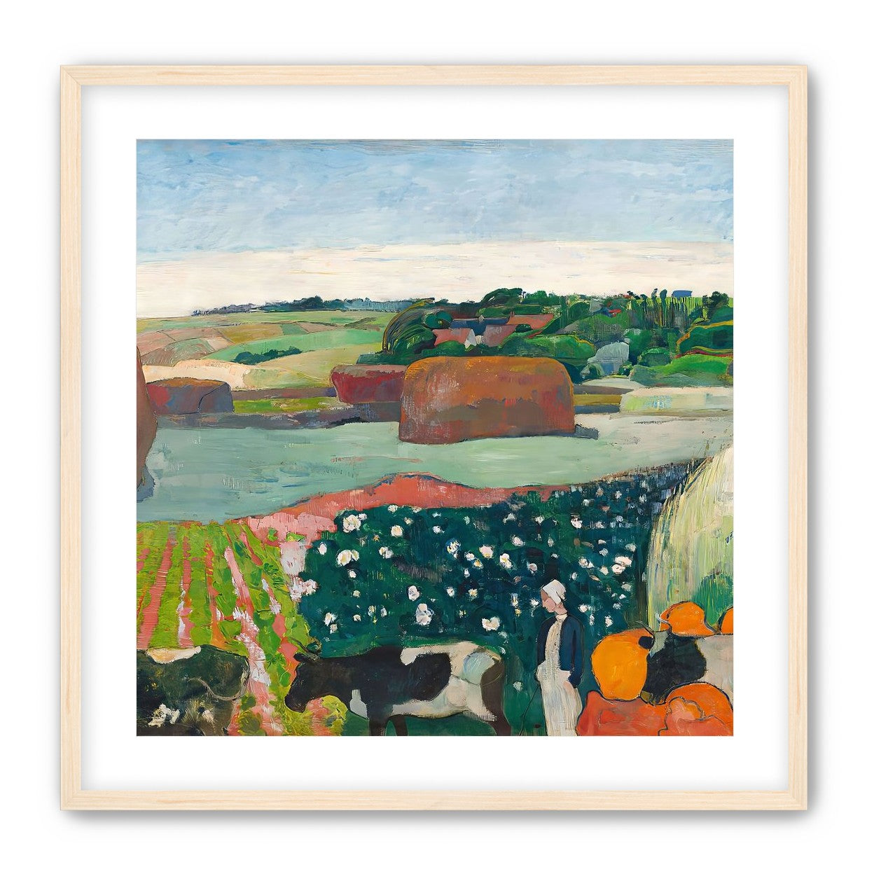 Haystacks in Brittany by Gauguin