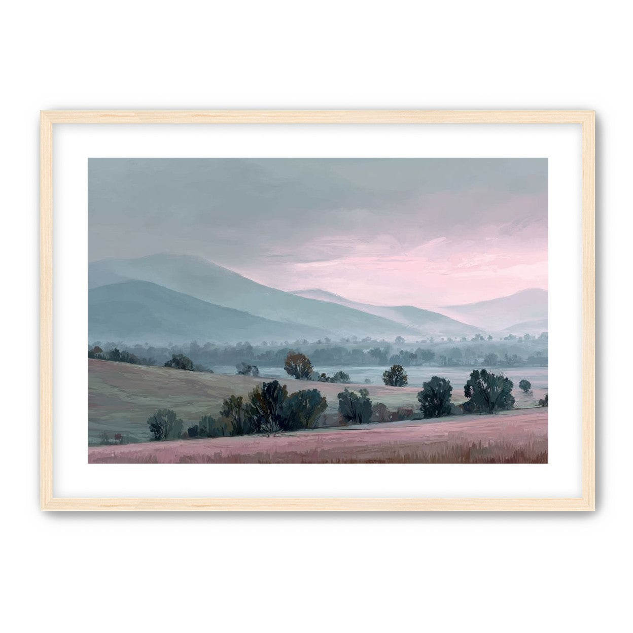 Low Hills Fading into Mist