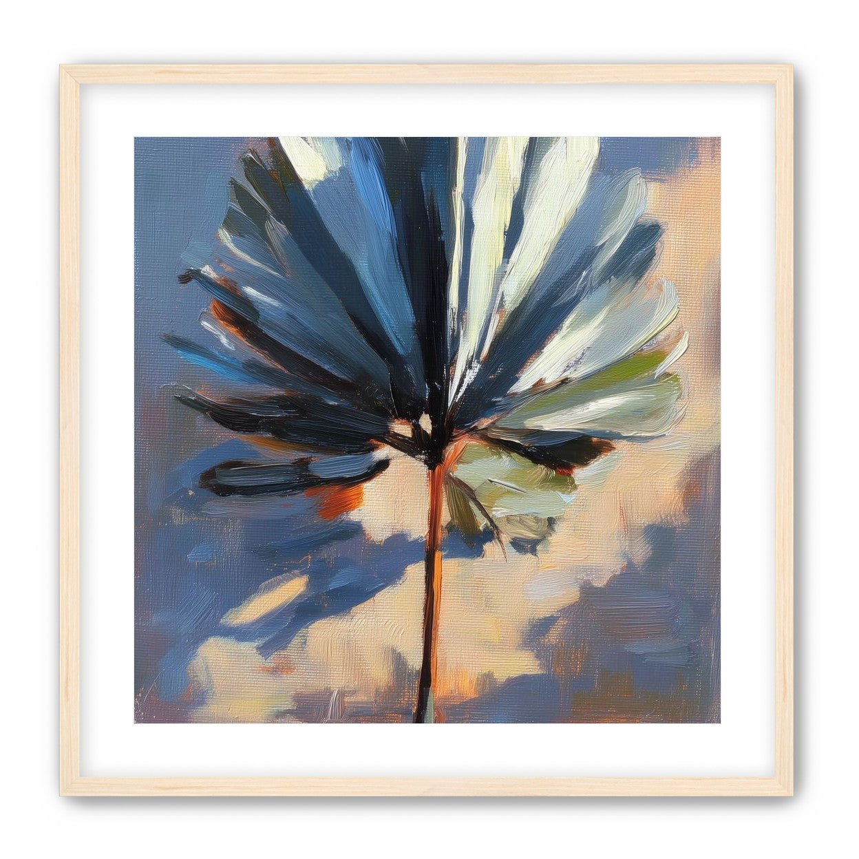Veined Leaf in Thick Paint