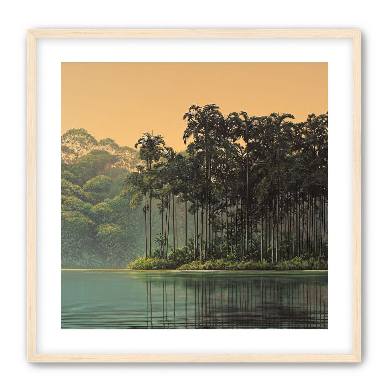 Tall Palms at Water