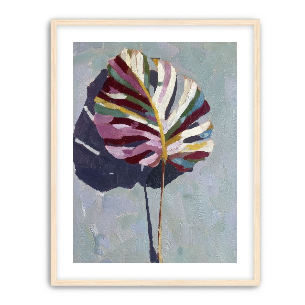 Leaf with Multicolored Veins