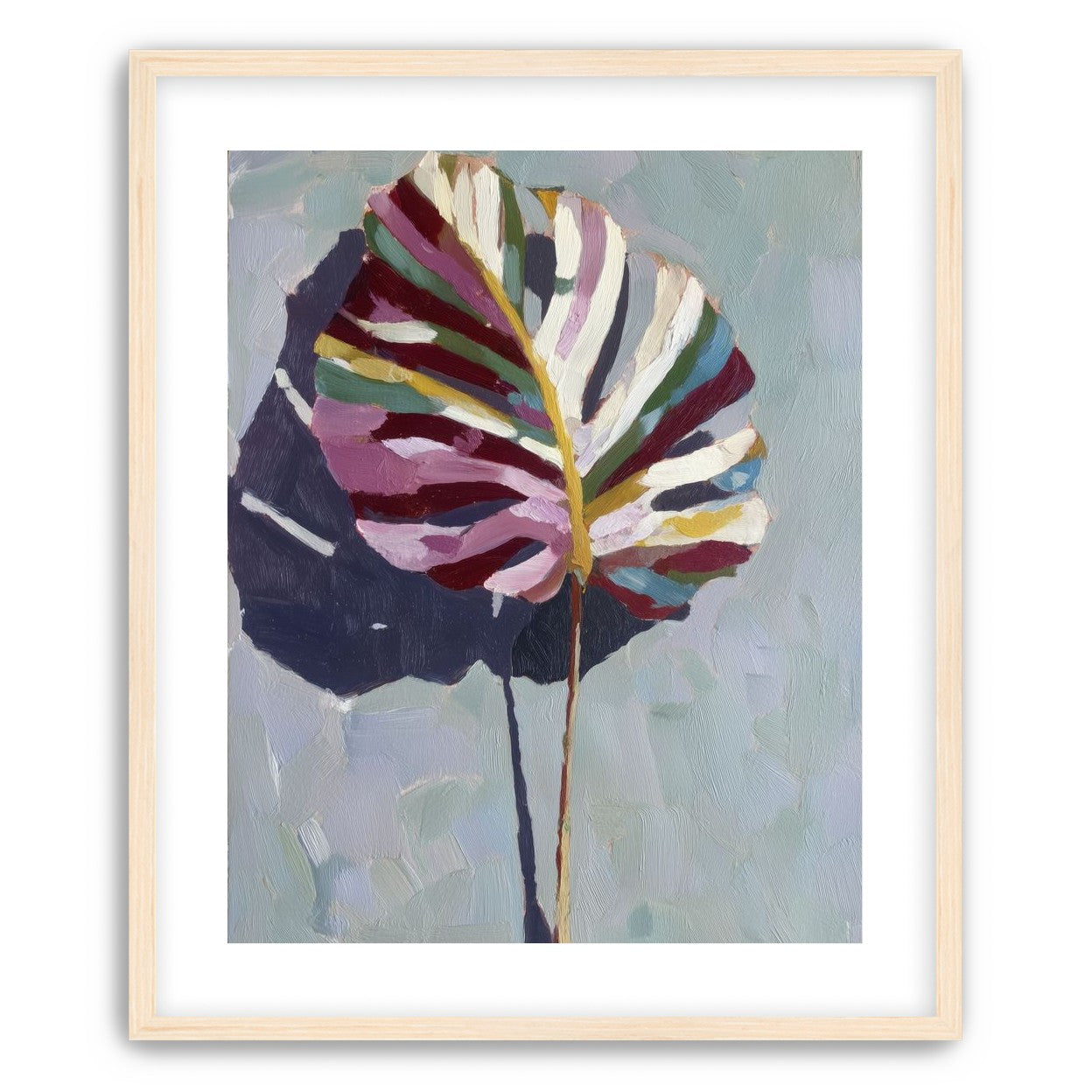 Leaf with Multicolored Veins