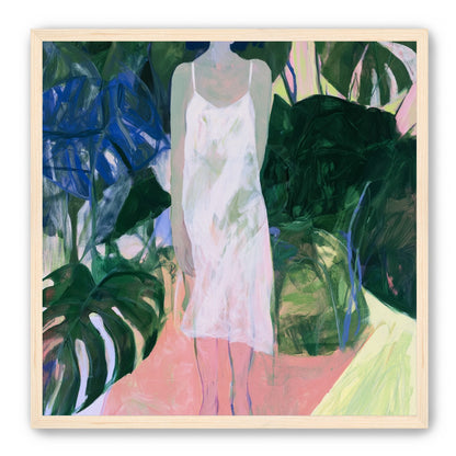 White slip in green shade