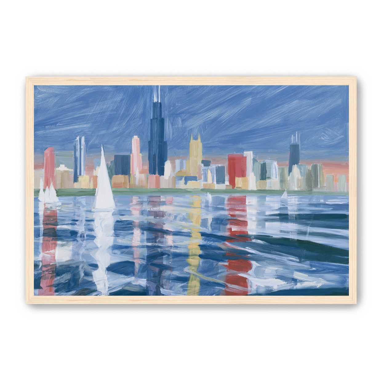 Sailboats before the skyline