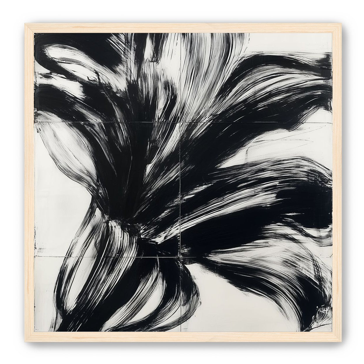 Black surge on white grid