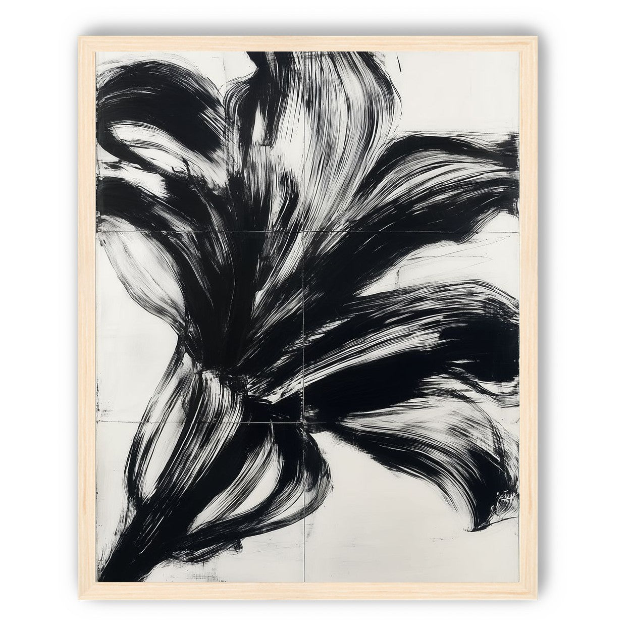 Black surge on white grid