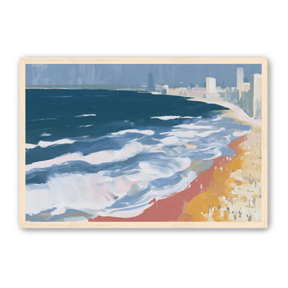 White surf along the city beach
