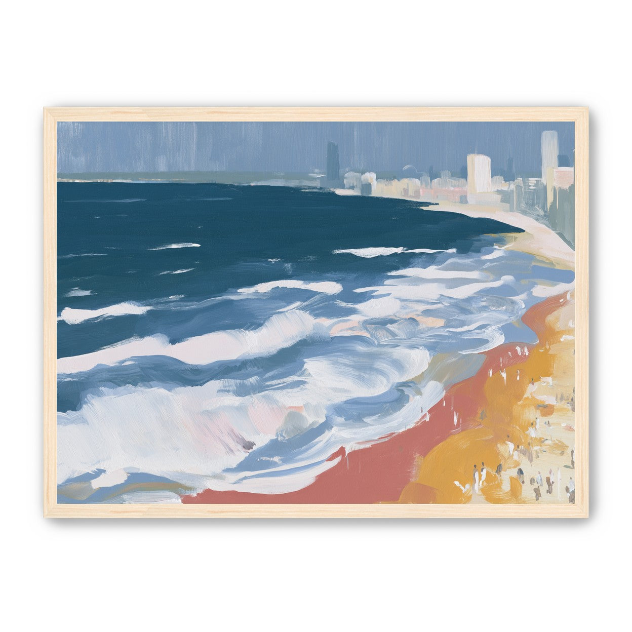 White surf along the city beach