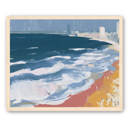 White surf along the city beach