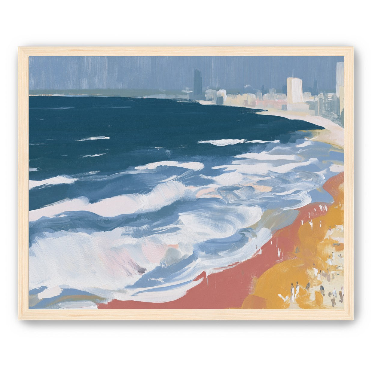 White surf along the city beach