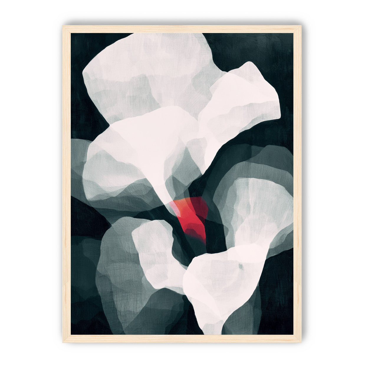 Red wedge among pale layers