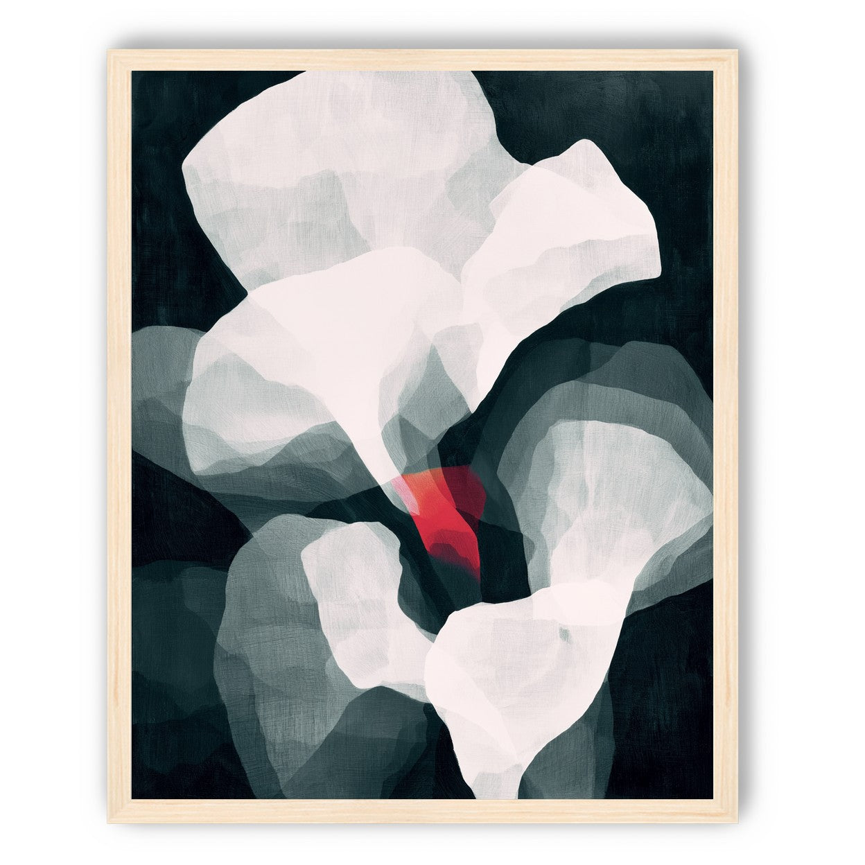 Red wedge among pale layers