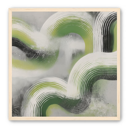 White arcs in green haze