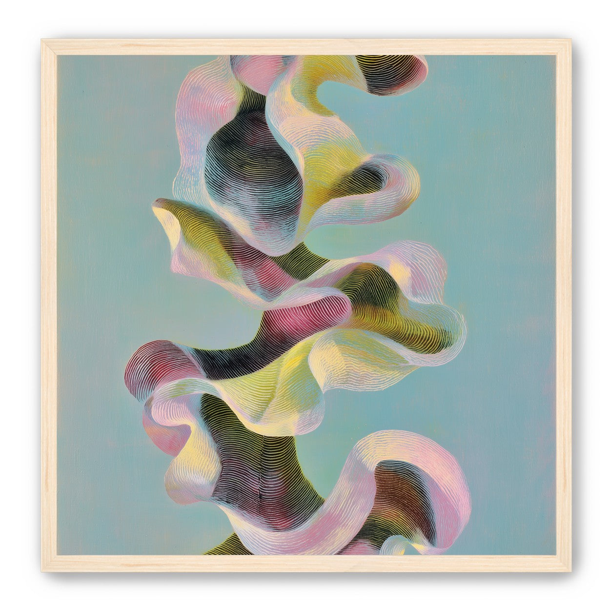 Folded ribbons in suspension