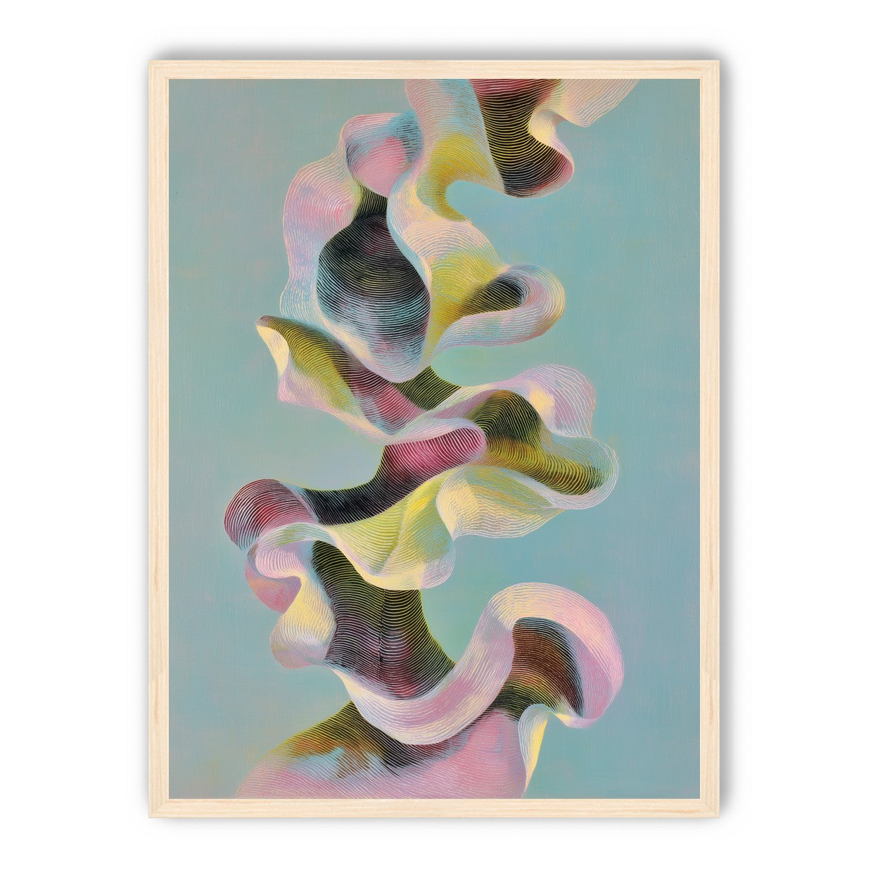 Folded ribbons in suspension