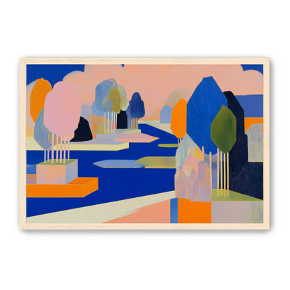 Trees among the blue bends