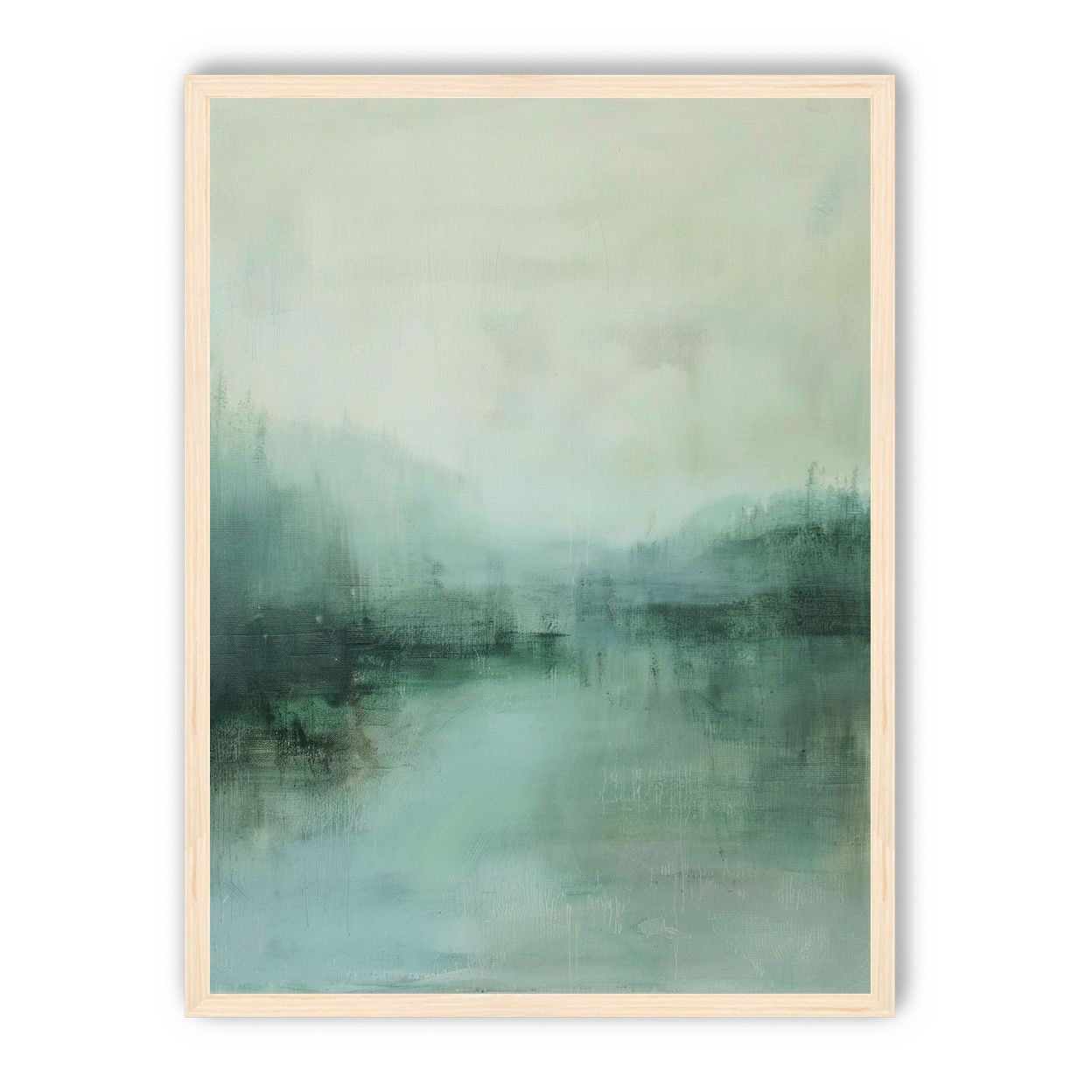 Misty harbor with boats