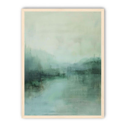 Misty harbor with boats