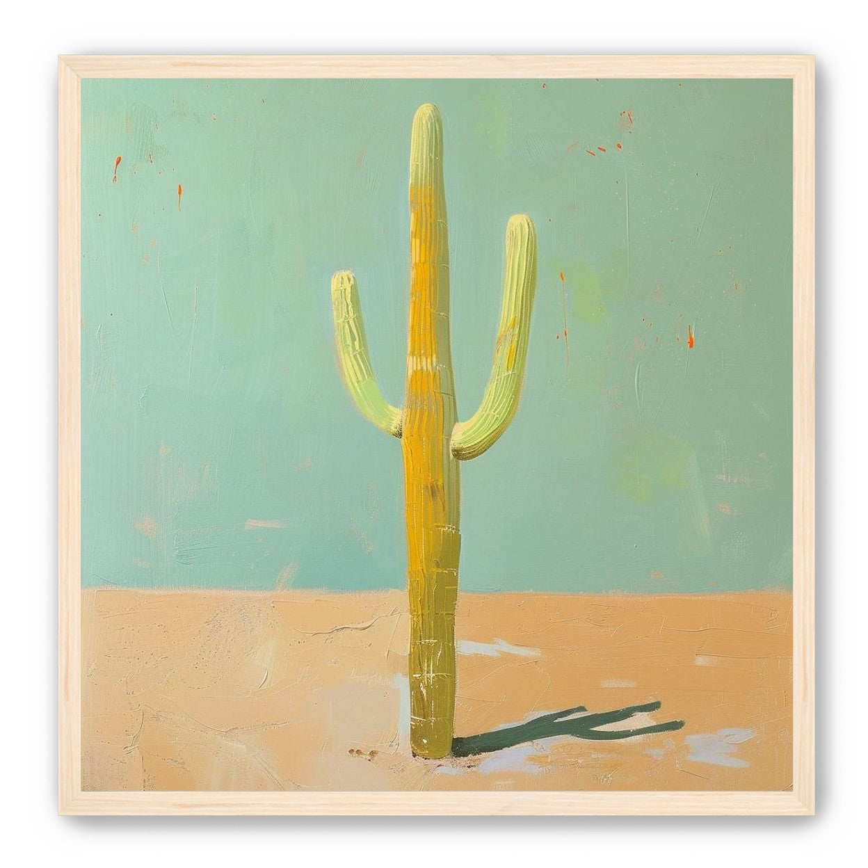 Saguaro beneath a pale sky