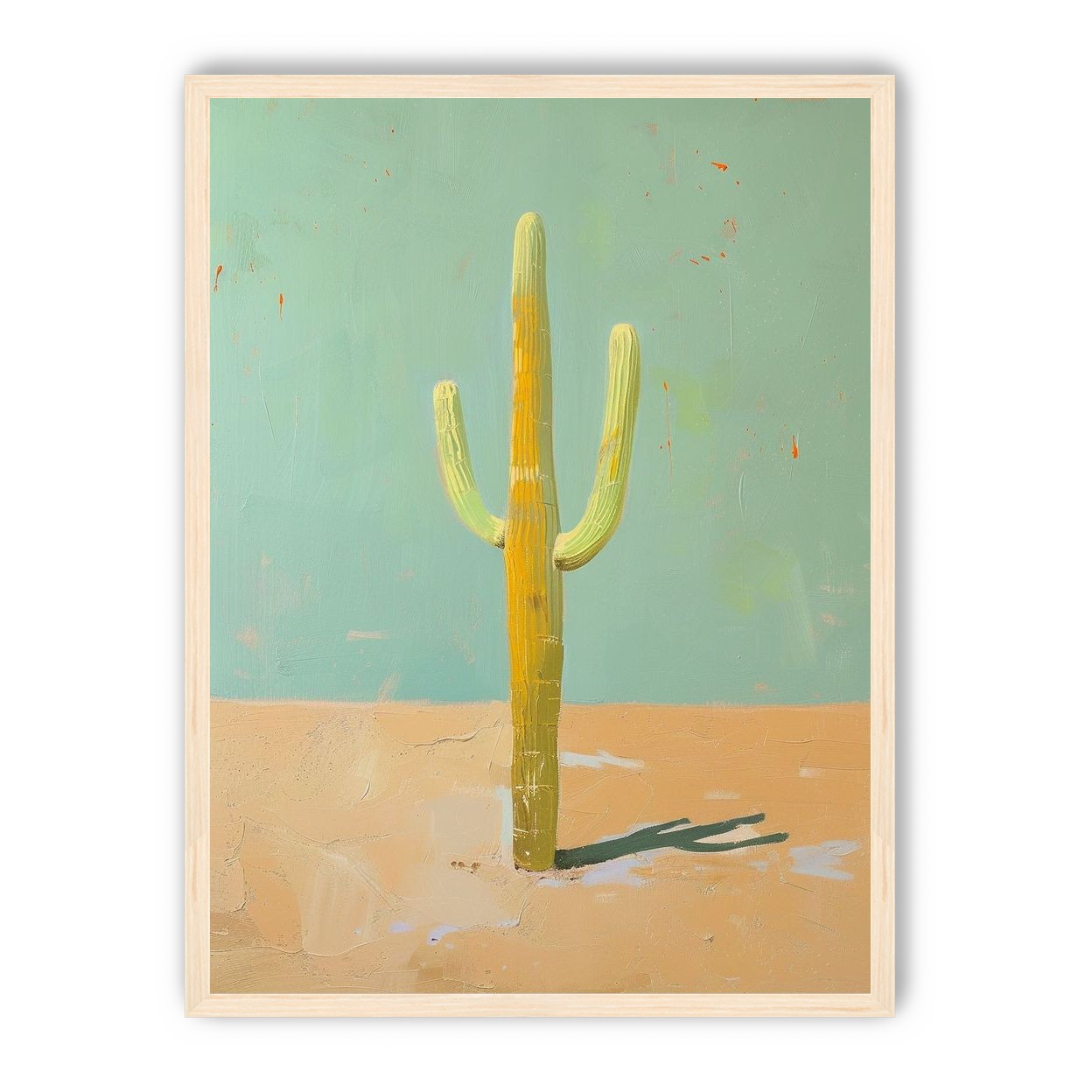 Saguaro beneath a pale sky