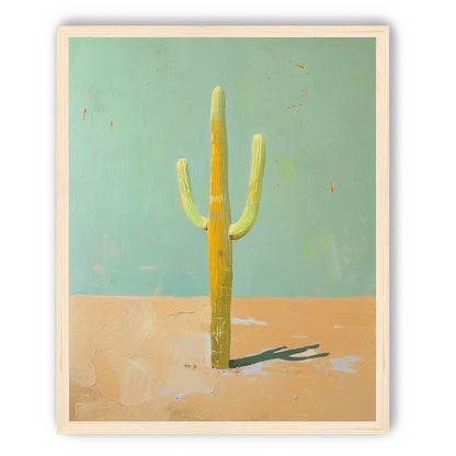 Saguaro beneath a pale sky