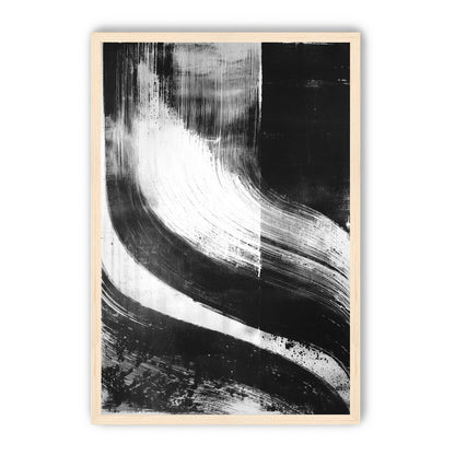 Scraped arcs in black ink