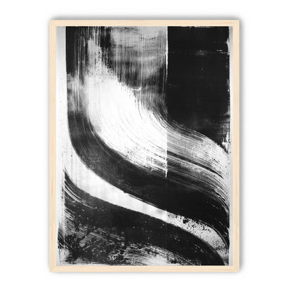 Scraped arcs in black ink
