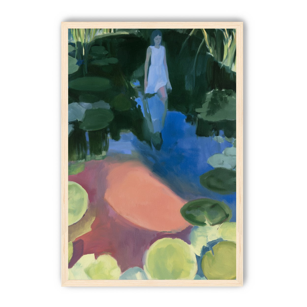 Woman in the lily pond
