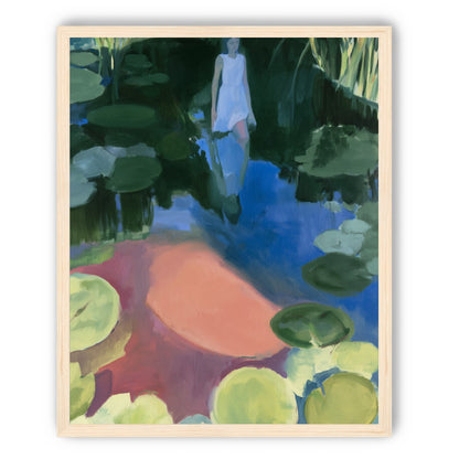 Woman in the lily pond