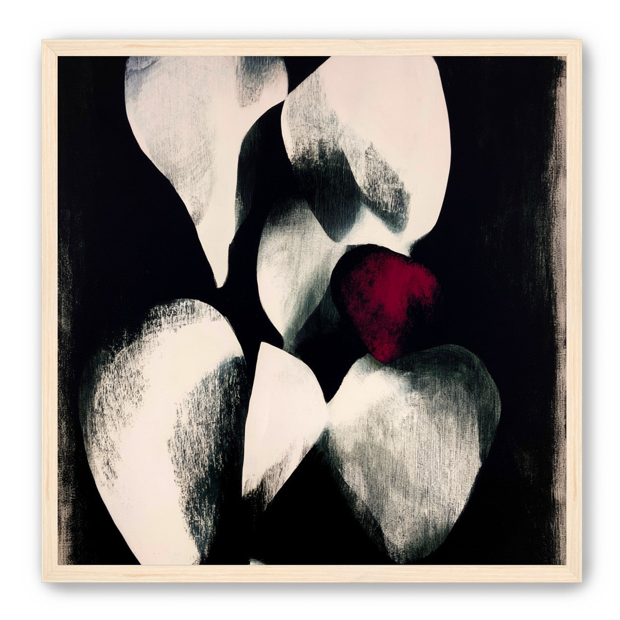 Red petal in shadowed bloom