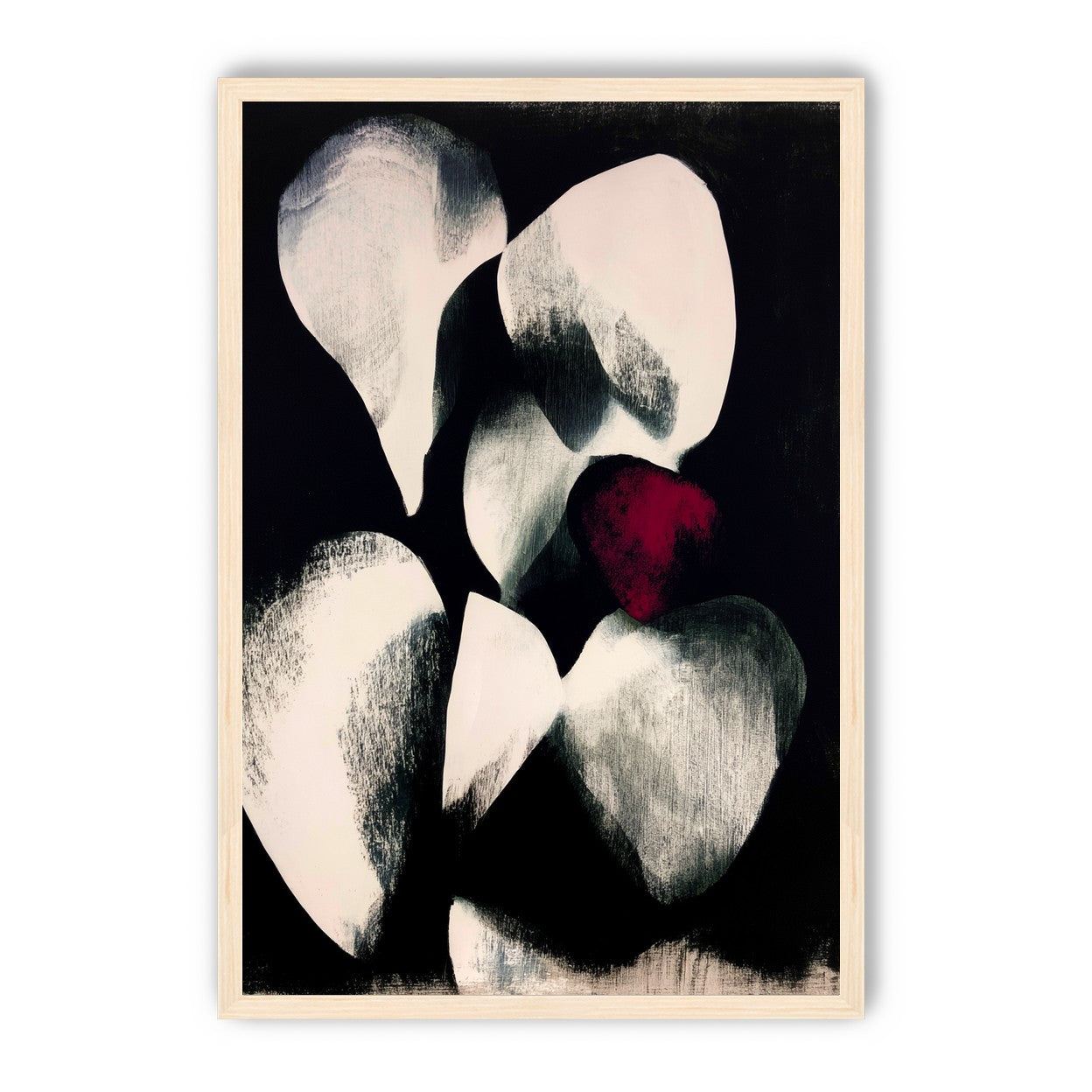 Red petal in shadowed bloom