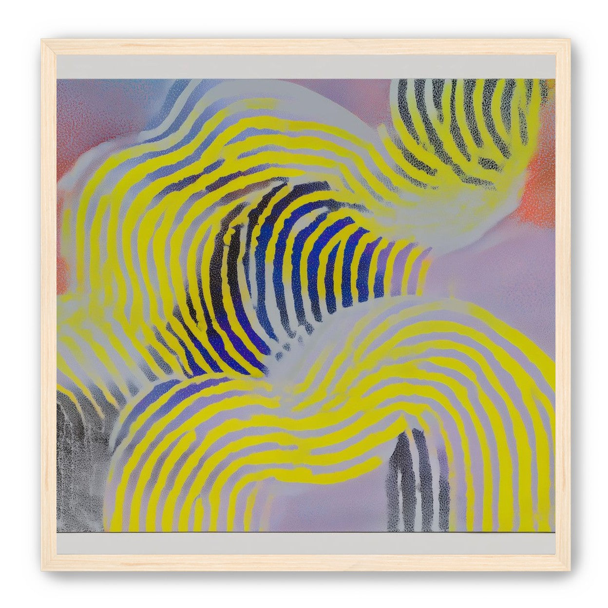 Yellow bends through violet
