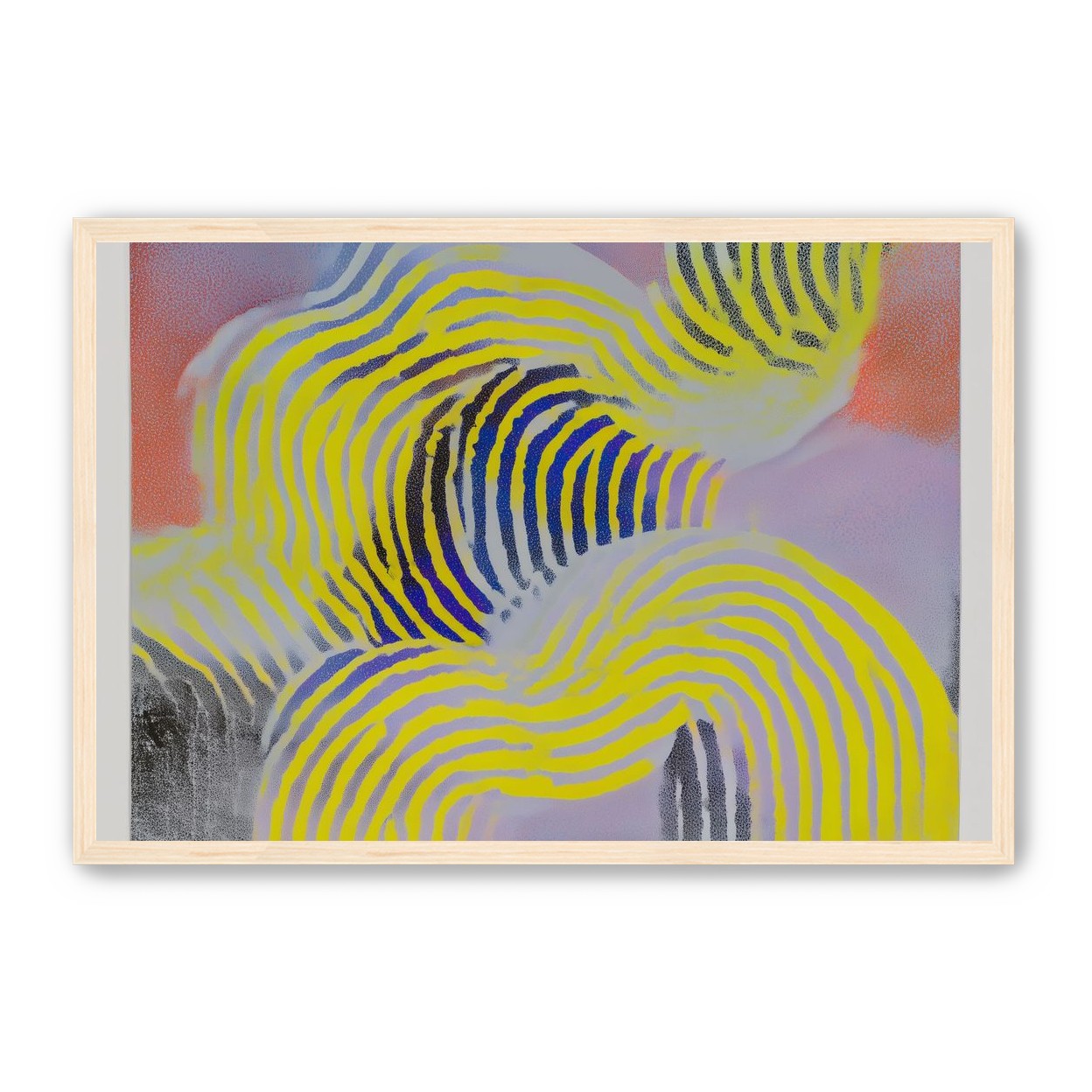 Yellow bends through violet