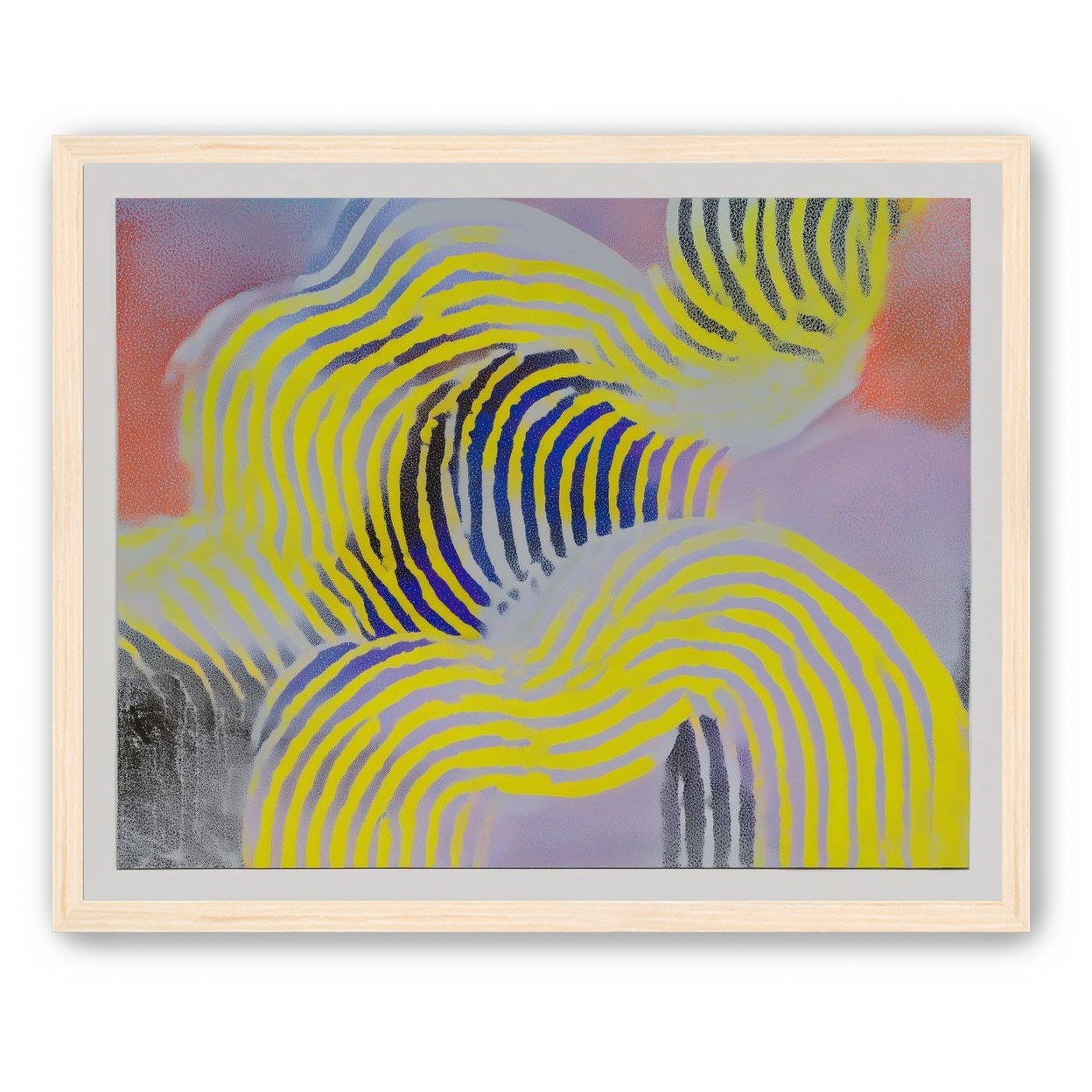 Yellow bends through violet