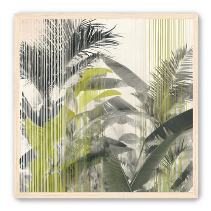 Chartreuse rain through palms