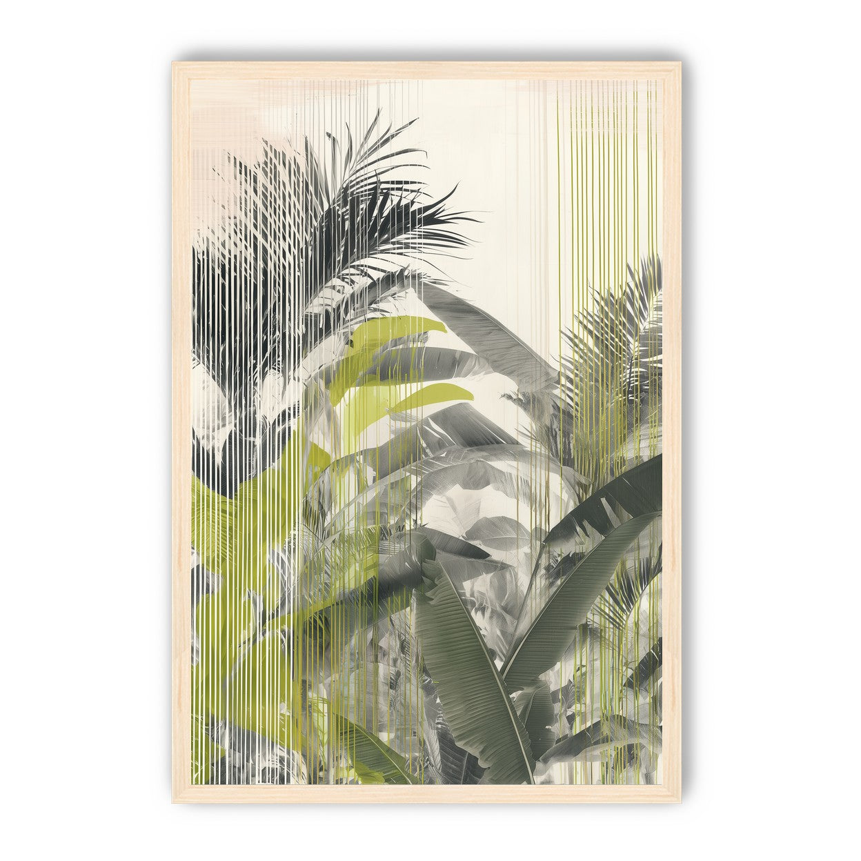 Chartreuse rain through palms