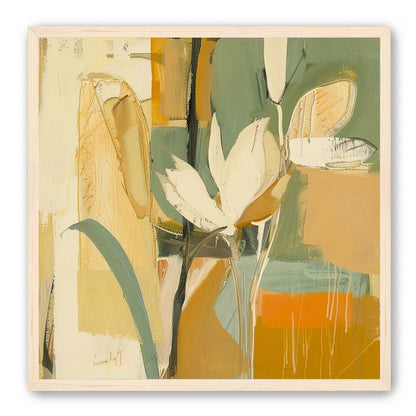 White flower in drifting ochre