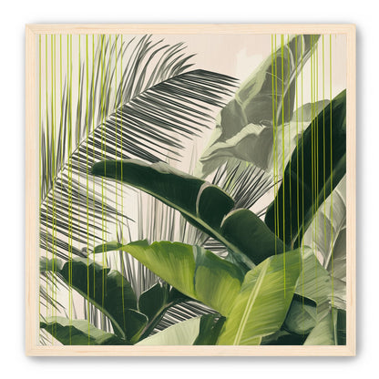 Green drips over palms