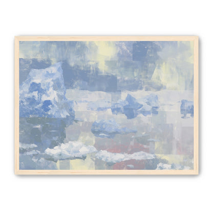 Blue shadows on drifting ice