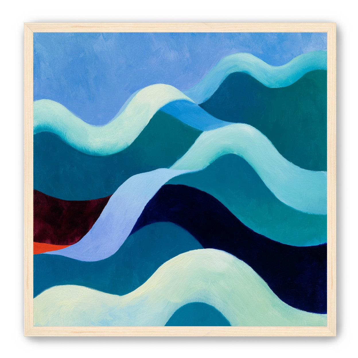 Pale bands across deep blue