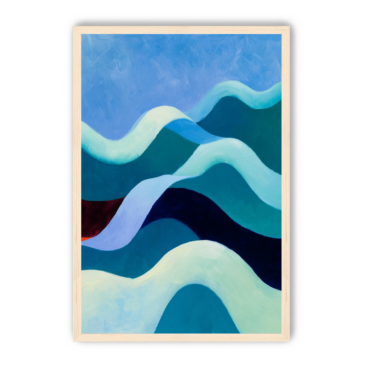Pale bands across deep blue