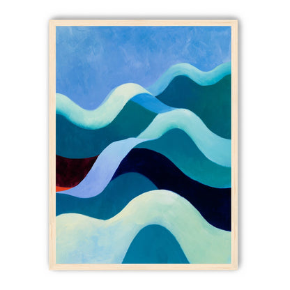 Pale bands across deep blue