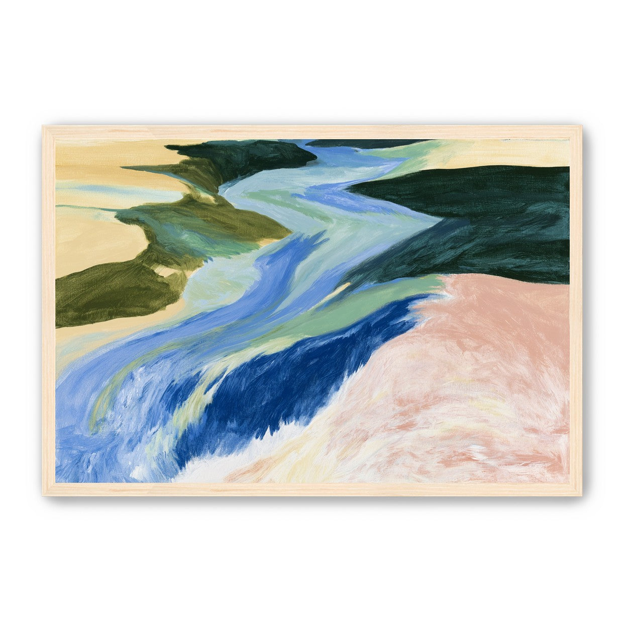 River bends through sandbars