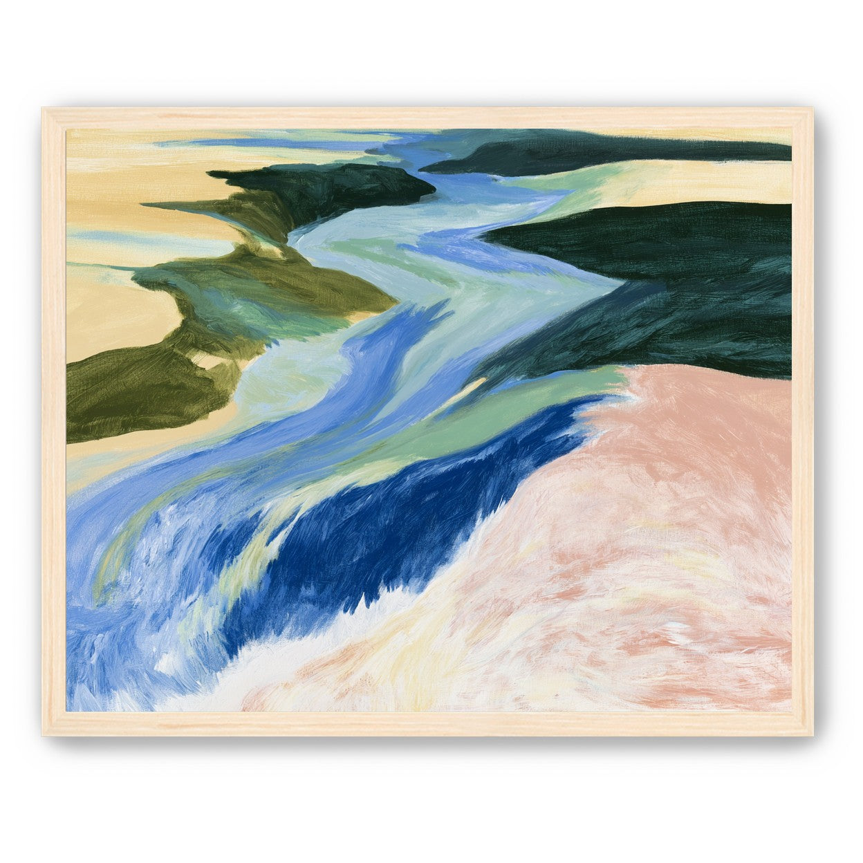 River bends through sandbars