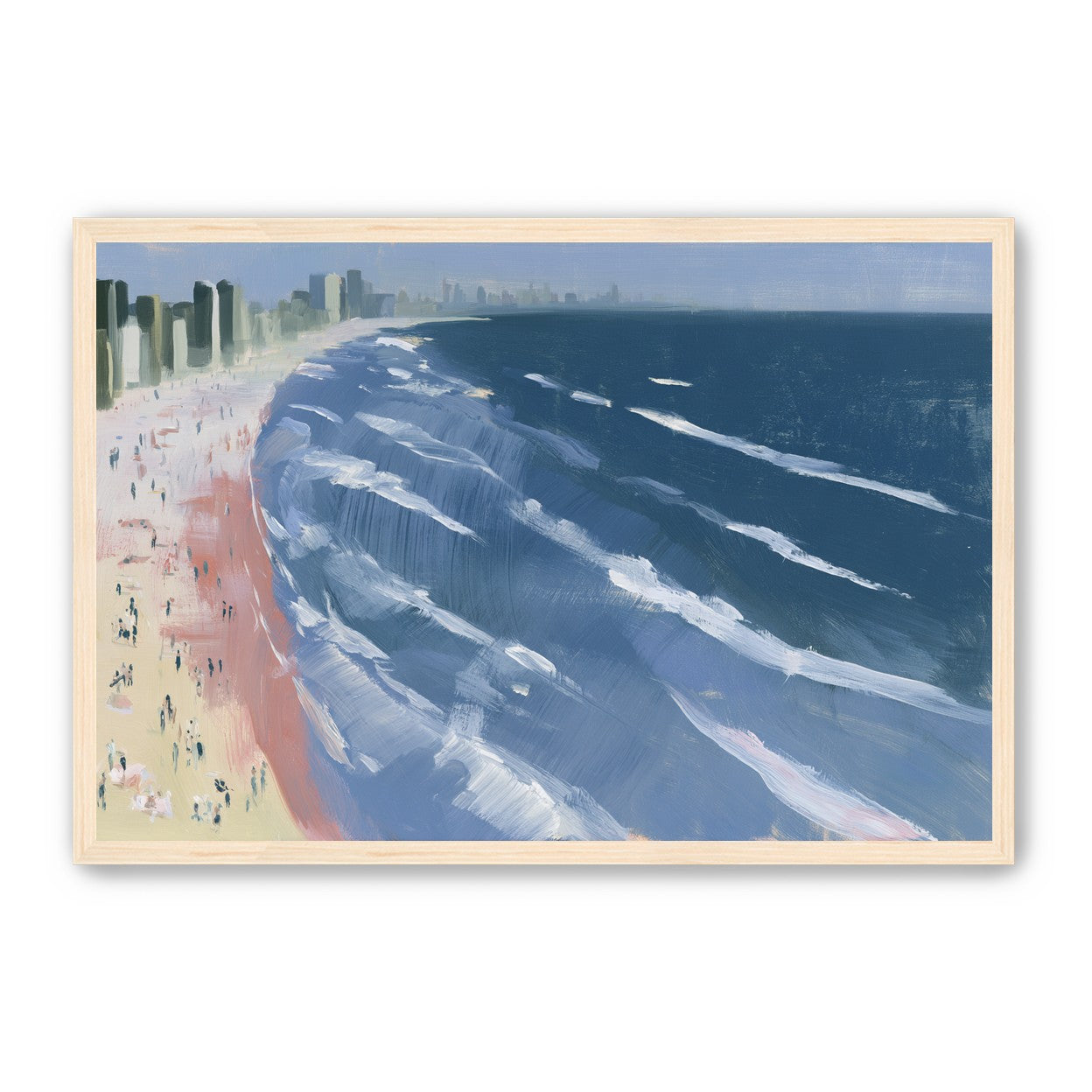 White surf on blue water