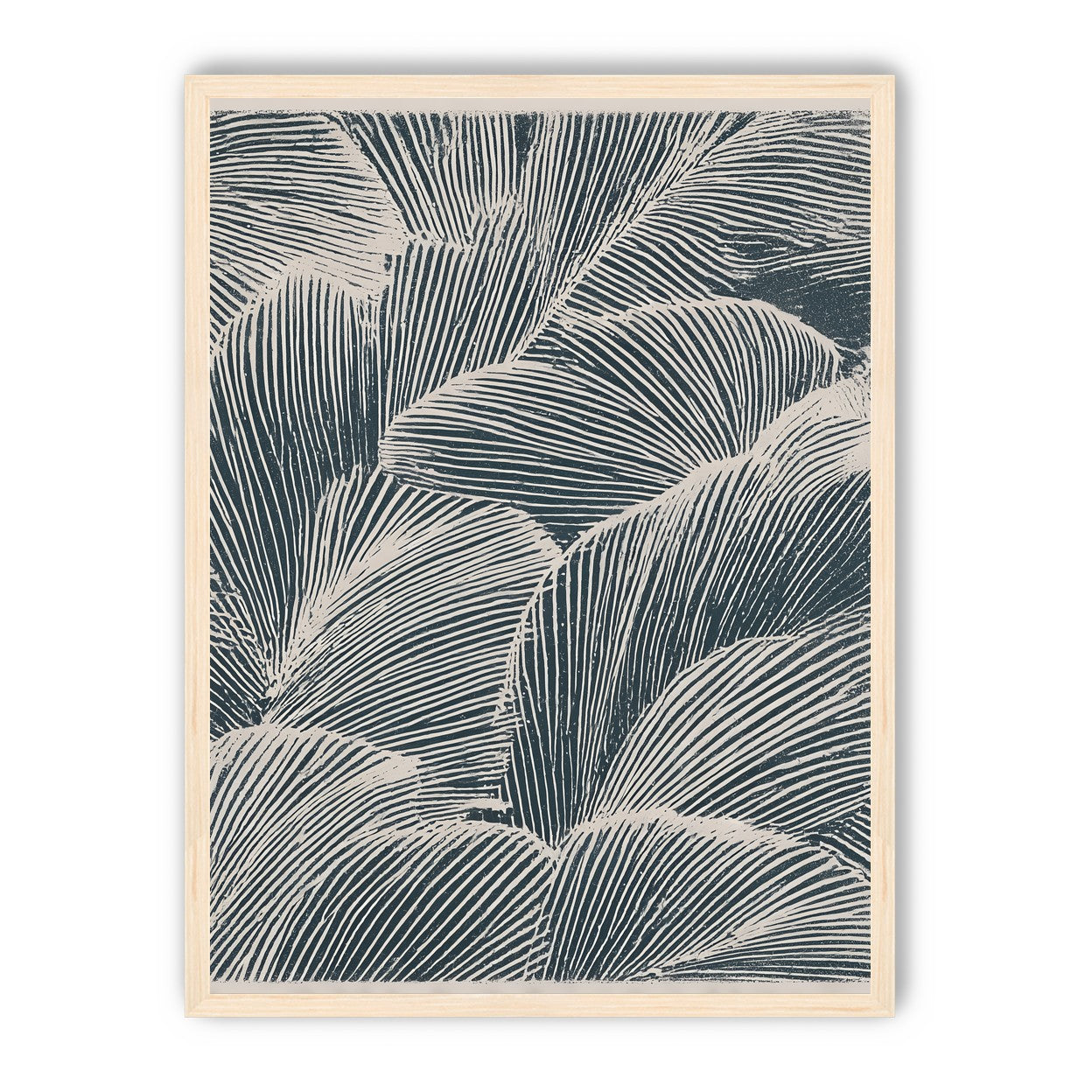 Palm fronds pressed together